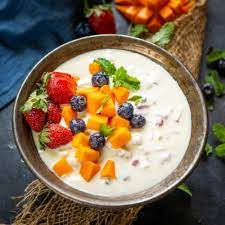 Fruit Cuts with Custard/ Ice Cream